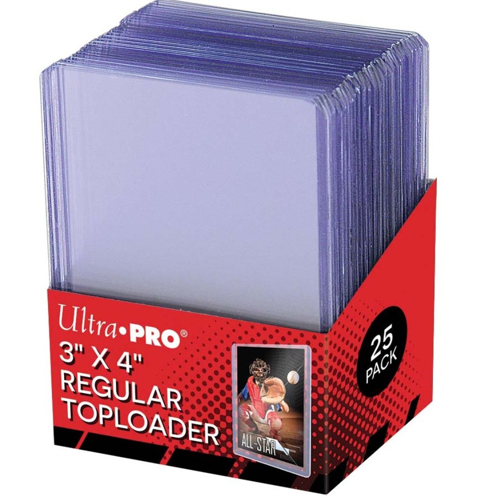 25 Count Pack Ultra Pro 3" x 4" Regular Toploaders